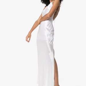 Michael lo sordo white halter gown